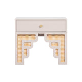 Suzie 26" Rattan Nightstand With Drawer