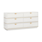 Julieta 62" Acacia Wood 6-Drawer Dresser