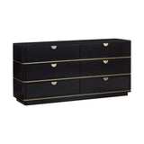 Julieta 62" Acacia Wood 6-Drawer Dresser