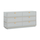 Julieta 62" Acacia Wood 6-Drawer Dresser