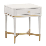 Julieta 19" Acacia Wood Nightstand With Drawer