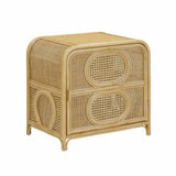 Tina 27" Rattan Nightstand With Storage