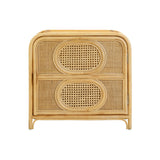 Tina 27" Rattan Nightstand With Storage