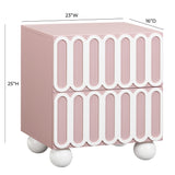 Tori 23" Motif 2-Drawer Nightstand