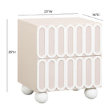 Tori 23" Motif 2-Drawer Nightstand