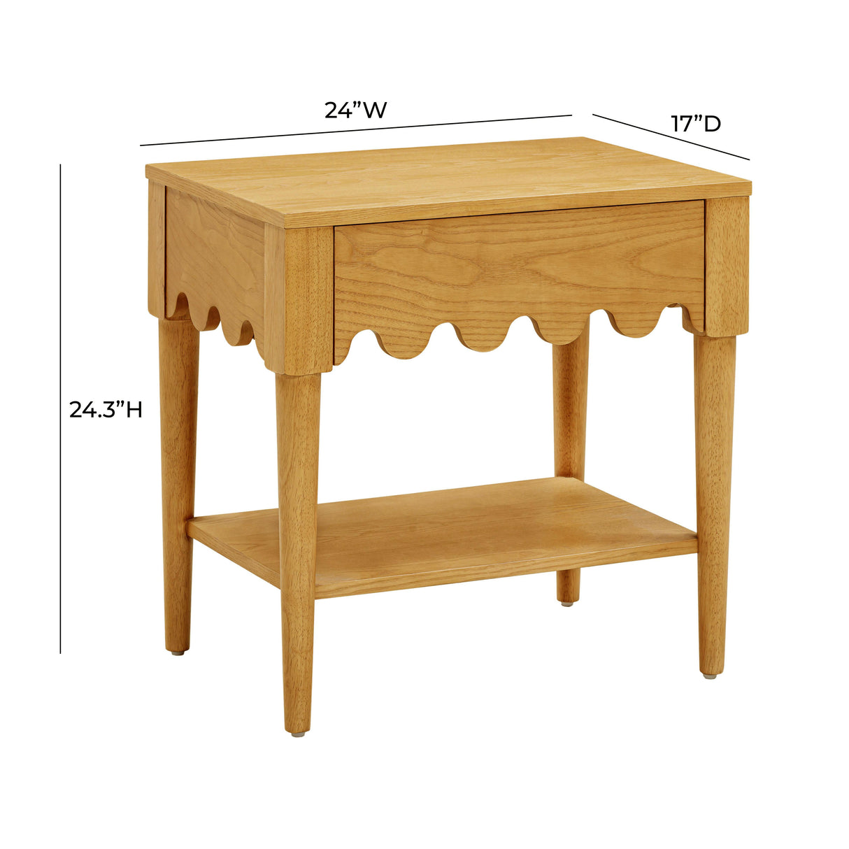 Oodle 24" Natural Ash Nightstand With Drawer