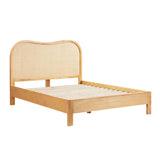 Grappa Natural Wood & Raffia Bed