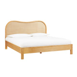 Grappa Natural Wood & Raffia Bed