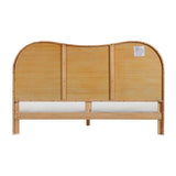 Grappa Natural Wood & Raffia Bed