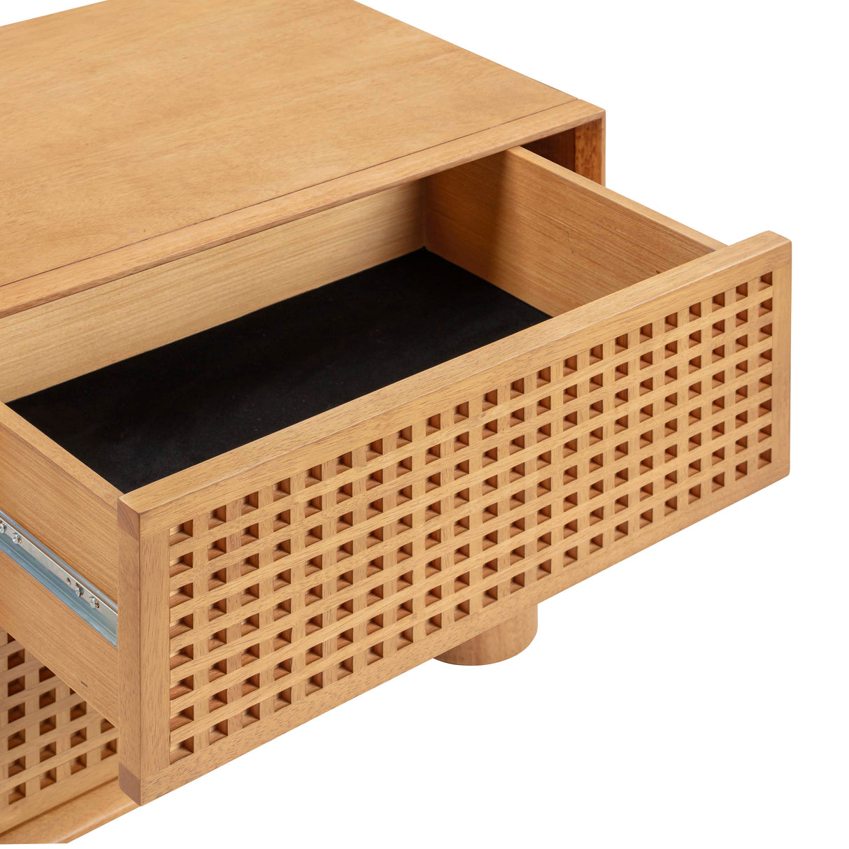 Miles 22" Natural Wood 2-Drawer Nightstand