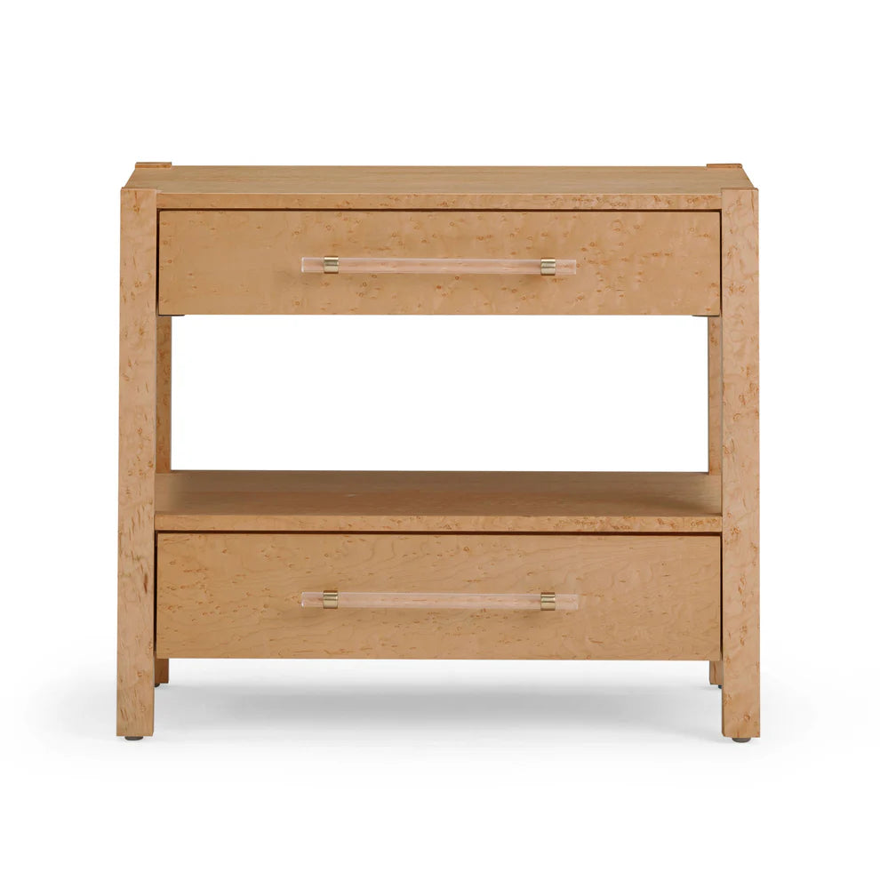 Brandyss Natural Burl Nightstand