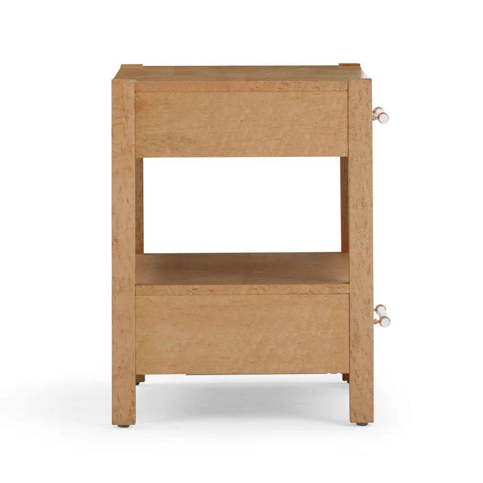 Brandyss Natural Burl Nightstand