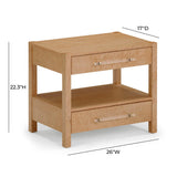 Brandyss Natural Burl Nightstand