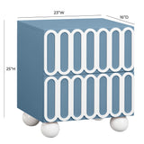 Tori 23" Motif 2-Drawer Nightstand