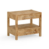 Brandyss Natural Burl Nightstand