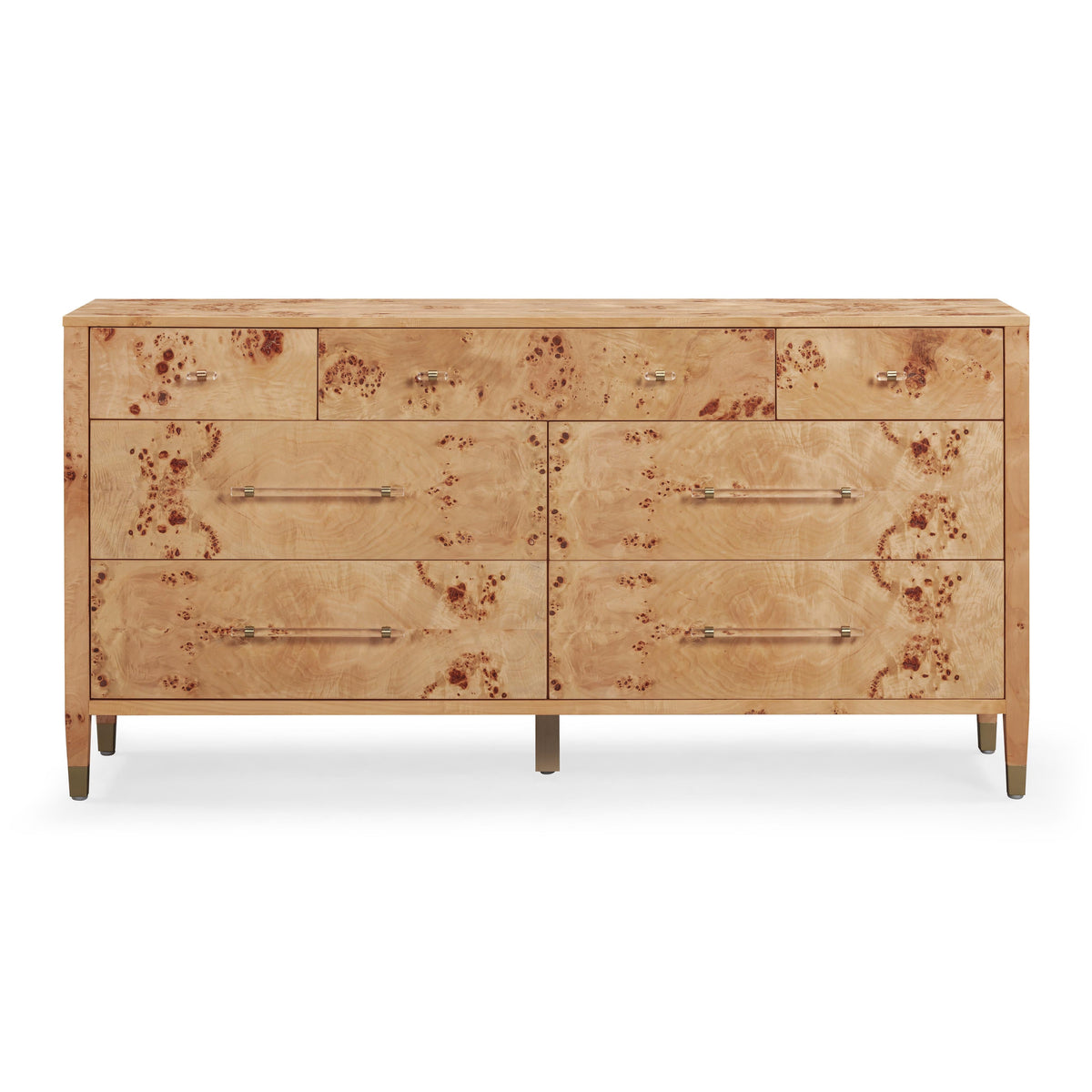 Brandyss 62" Burl 7-Drawer Dresser - View 11