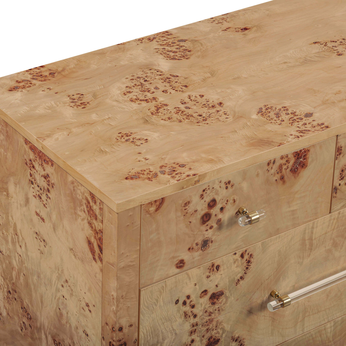 Brandyss 62" Burl 7-Drawer Dresser - View 18