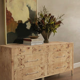 Brandyss 62" Burl 7-Drawer Dresser - View 12