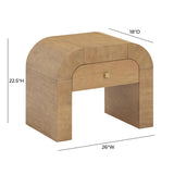 Hump 26" Arched Nightstand With Drawer