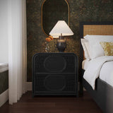Tina 27" Rattan Nightstand With Storage