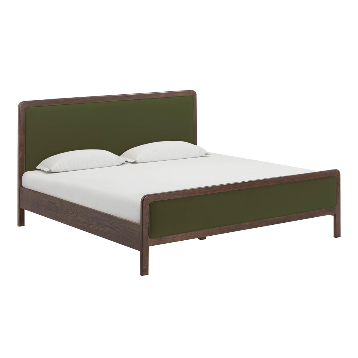 Hella Velvet and Ash Wood Bed