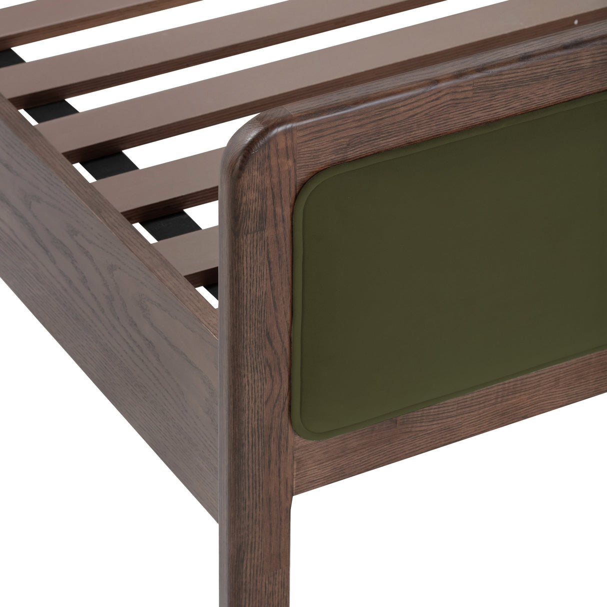 Hella Velvet and Ash Wood Bed