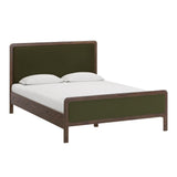 Hella Velvet and Ash Wood Bed