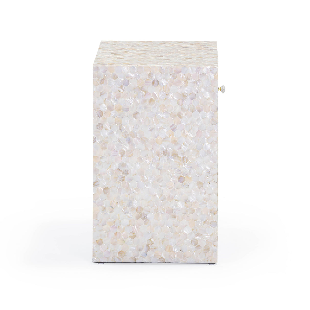 Piara 22" Natural Mother of Pearl Inlaid Nightstand With Drawer