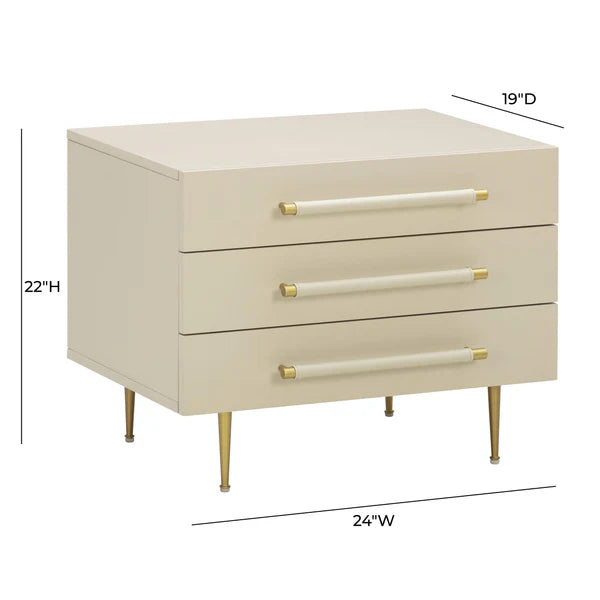 Trident Black Nightstand