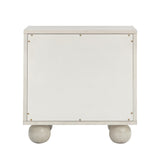 Grappa 22" Wood & Raffia Wavy 2-Drawer Nightstand