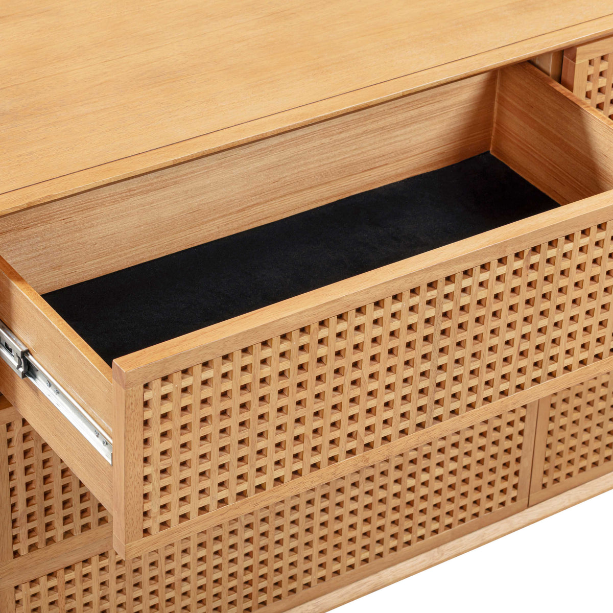 Miles 62" Natural Wood 6-Drawer Dresser - View 7