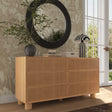 Miles 62" Natural Wood 6-Drawer Dresser - View 1
