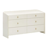 Collins 56" Cream 6-Drawer Dresser