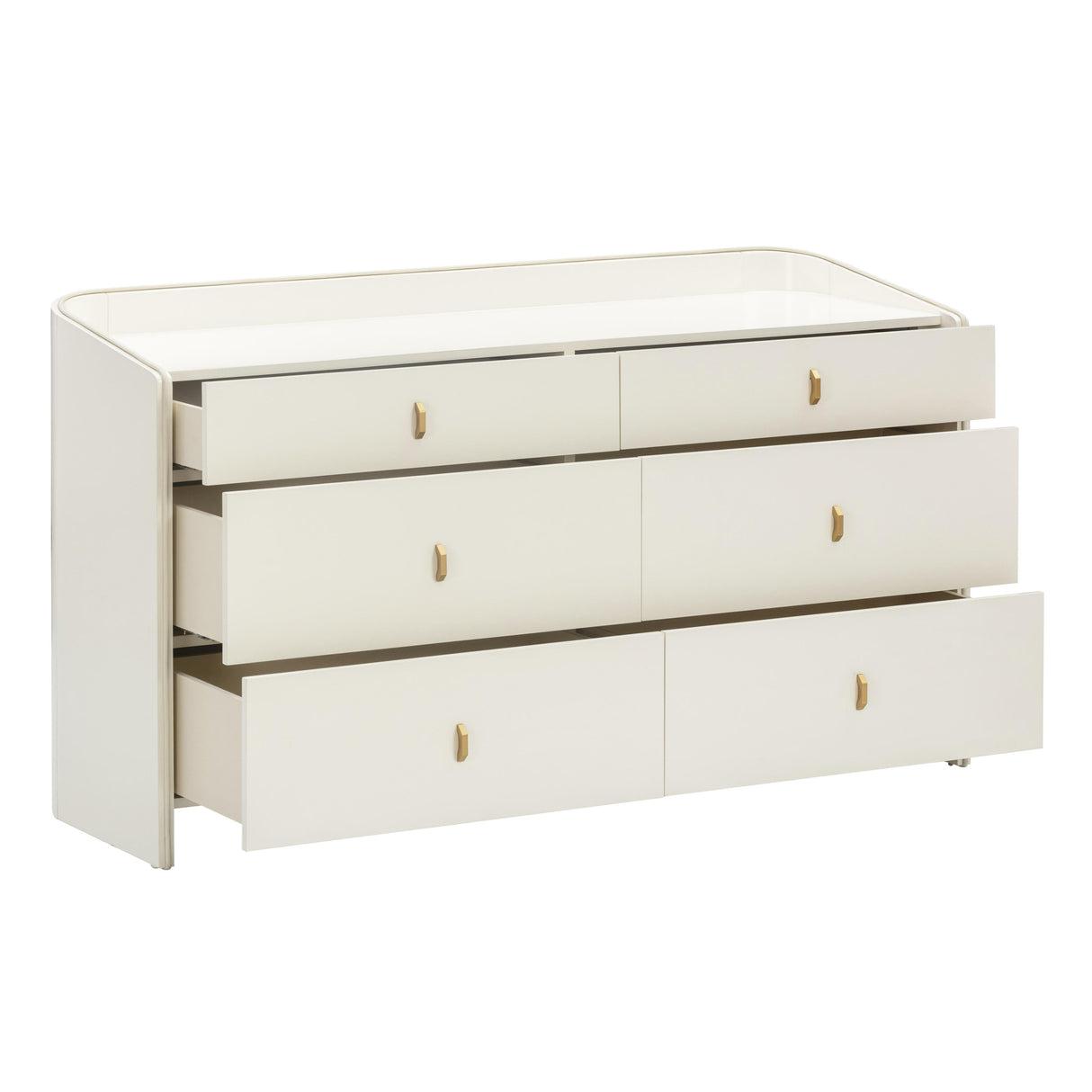 Collins 56" Cream 6-Drawer Dresser