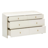 Collins 56" Cream 6-Drawer Dresser