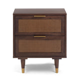 Sierra 22" Cane 2-Drawer Nightstand