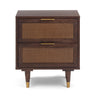 Sierra 22" Cane 2-Drawer Nightstand