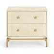 Pesce 25" Faux Shagreen 2-Drawer Nightstand - View 2