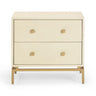 Pesce 25" Faux Shagreen 2-Drawer Nightstand - View 1