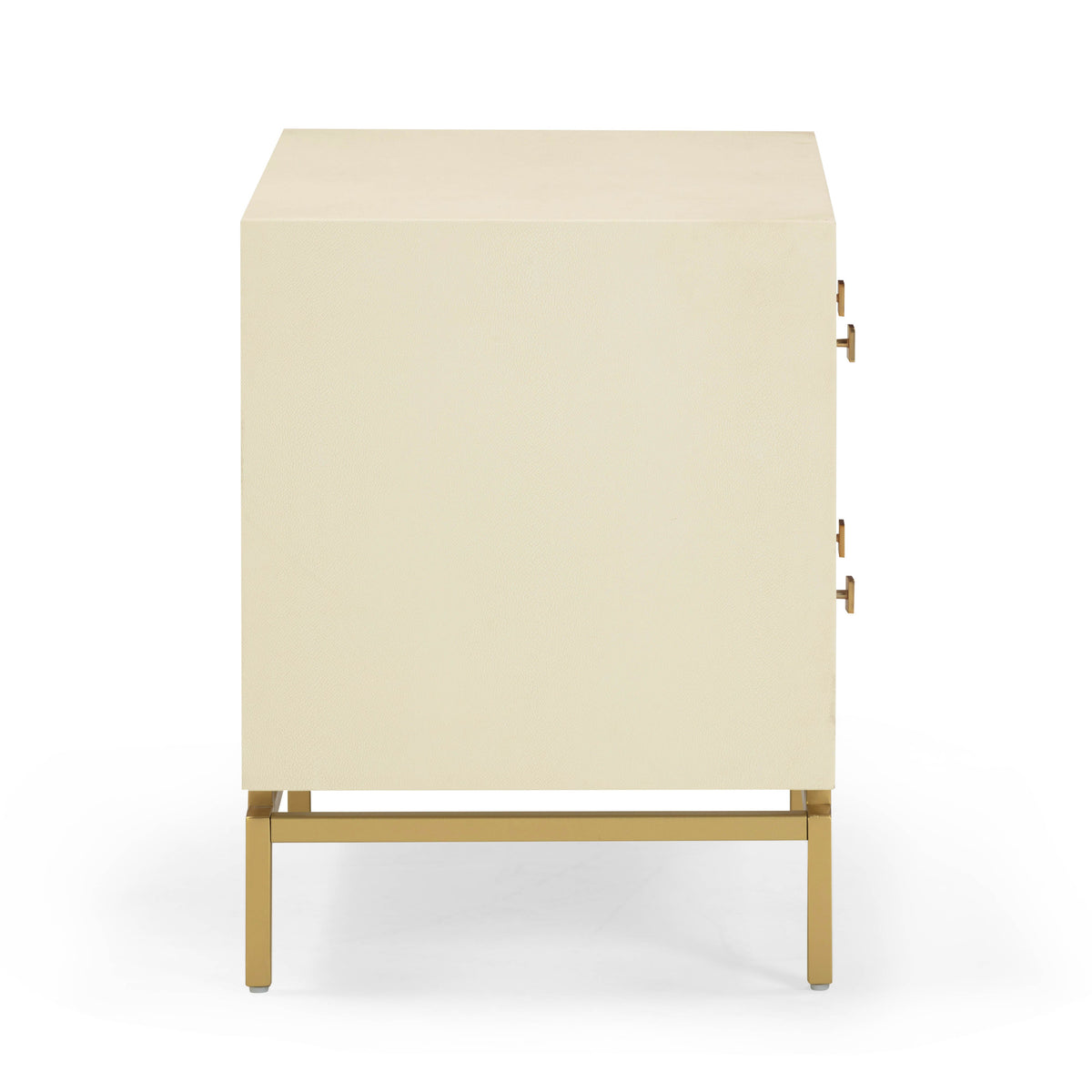 Pesce 25" Faux Shagreen 2-Drawer Nightstand - View 5