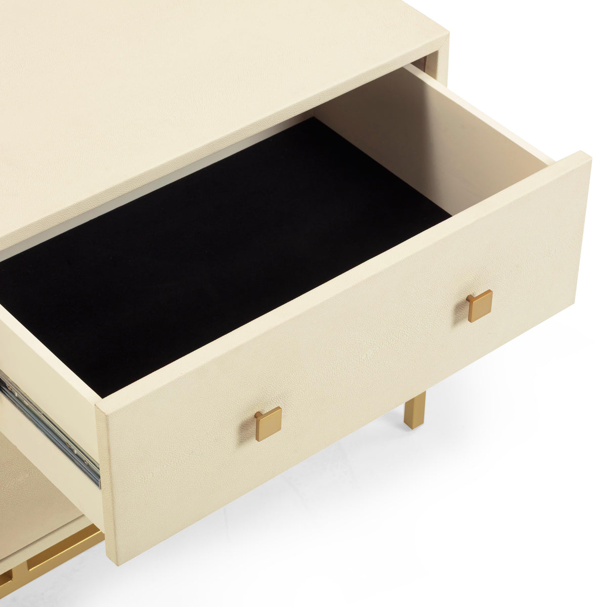 Pesce 25" Faux Shagreen 2-Drawer Nightstand - View 6