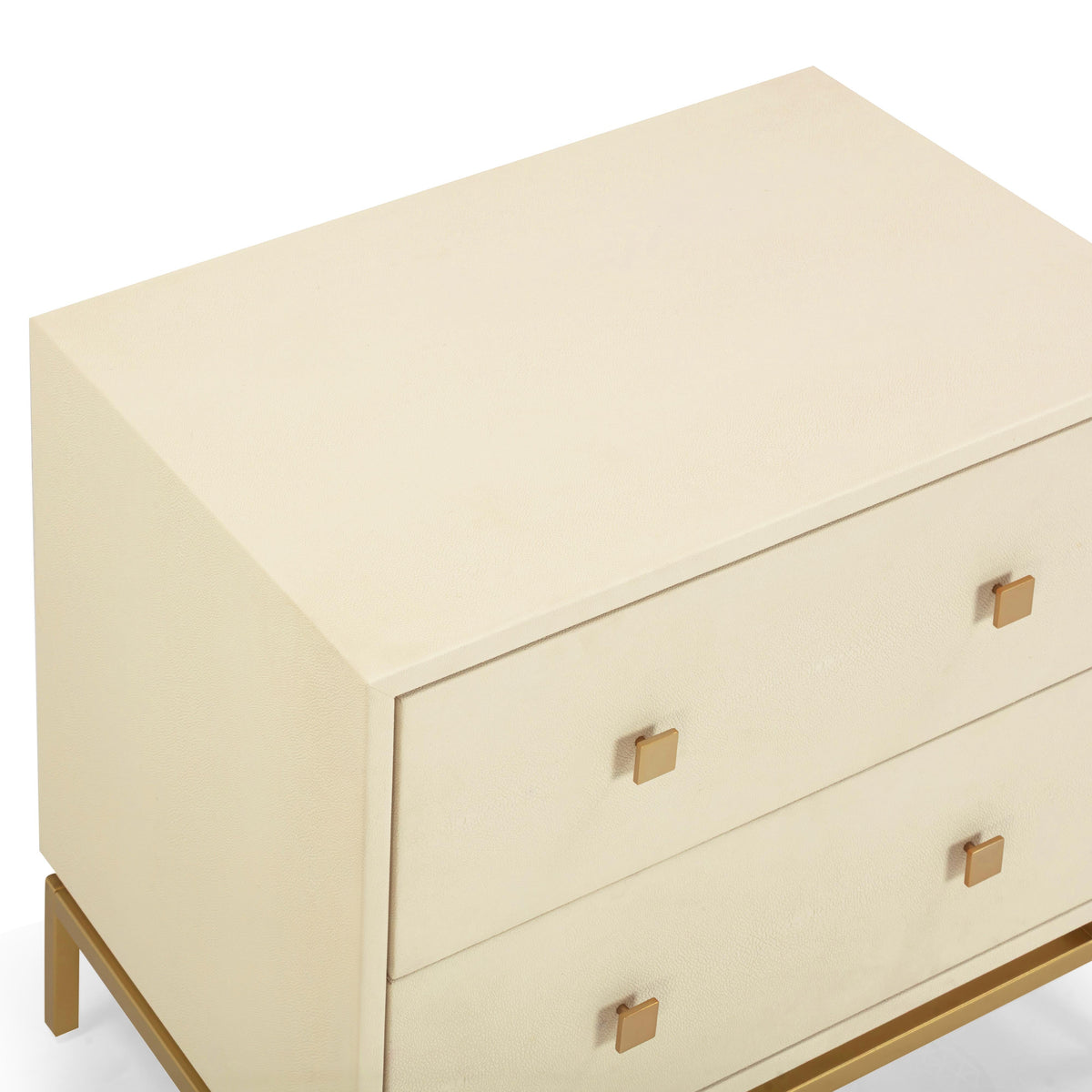 Pesce 25" Faux Shagreen 2-Drawer Nightstand - View 7