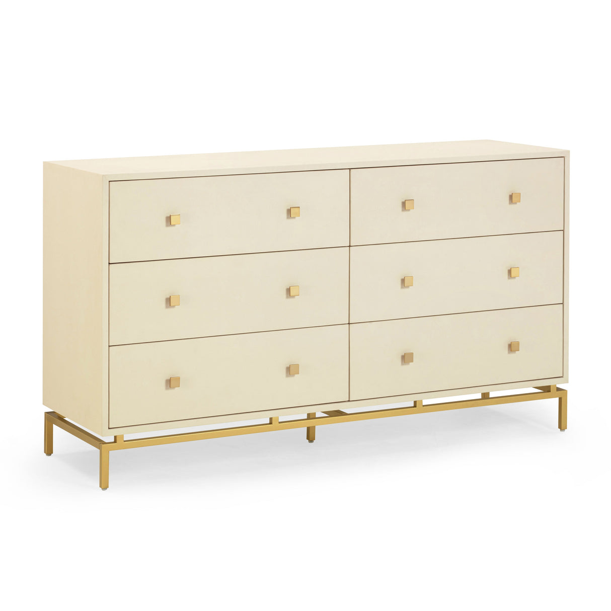 Pesce 57" Shagreen 6 Drawer Dresser