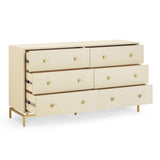 Pesce 57" Shagreen 6 Drawer Dresser