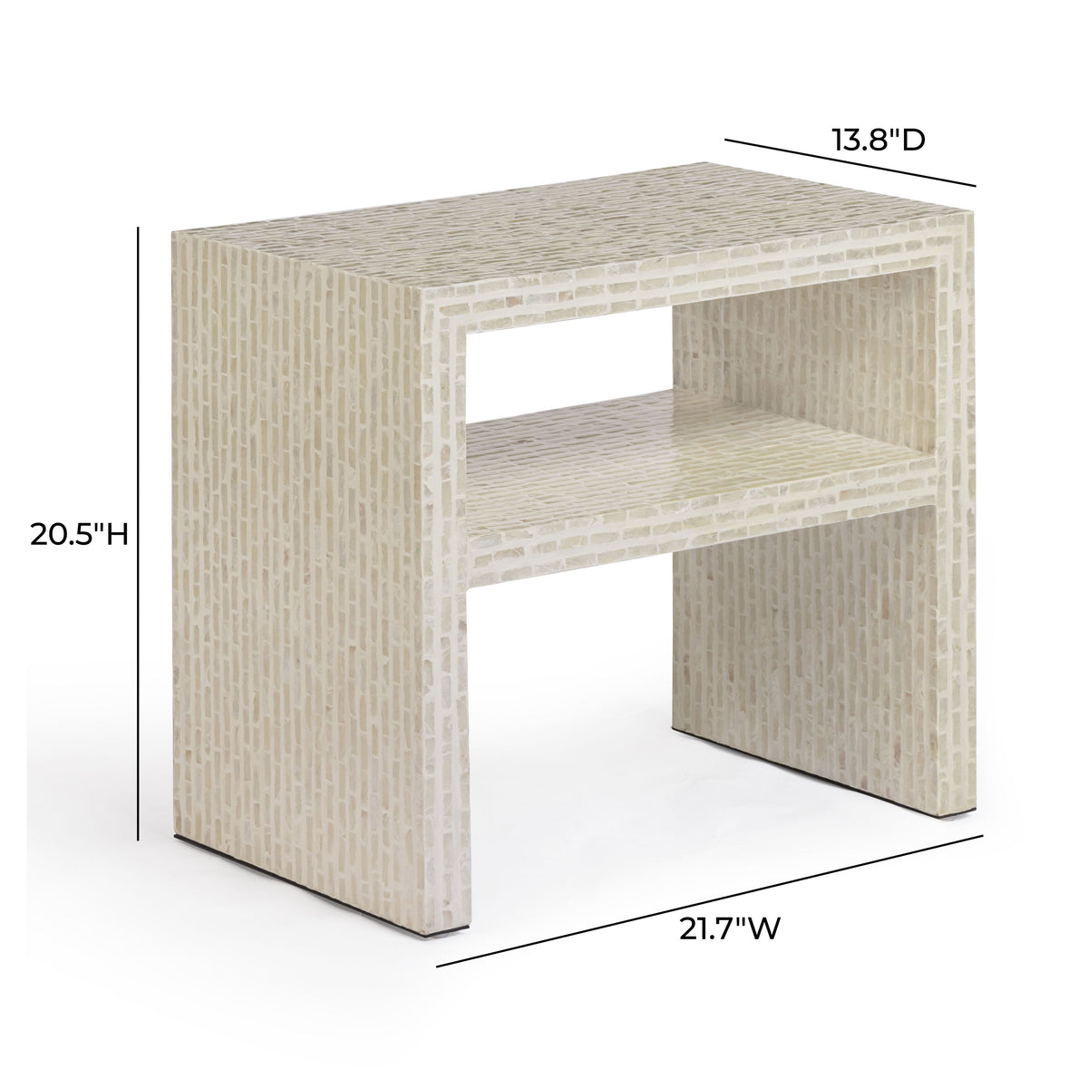 Derry 22" Capiz Shell Nightstand - View 24