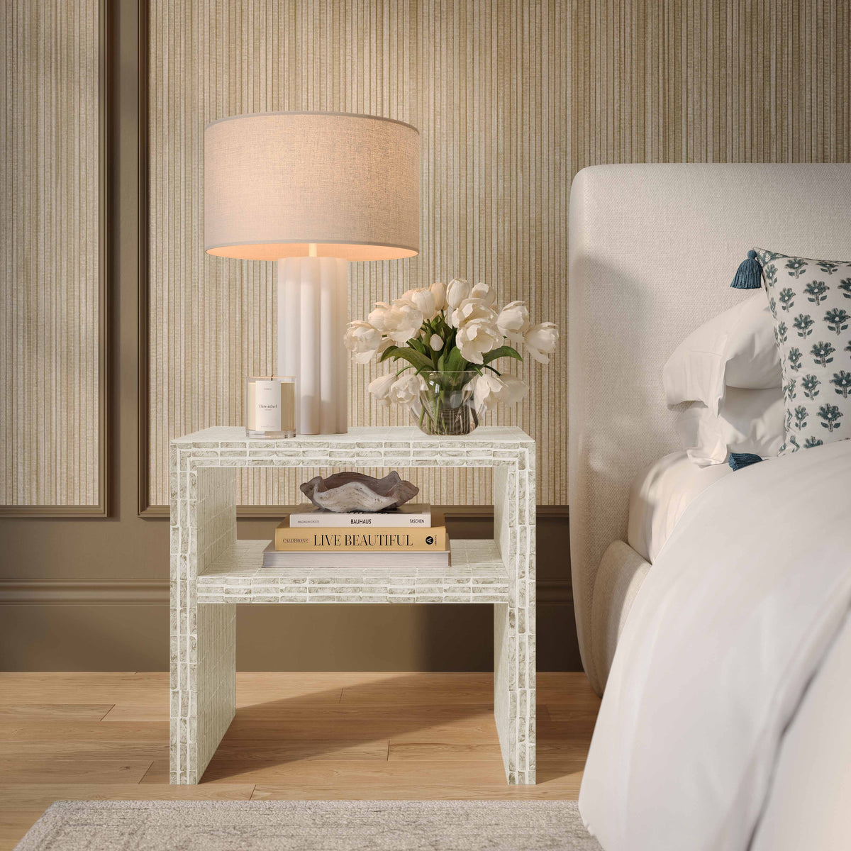 Derry 22" Capiz Shell Nightstand - View 20