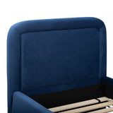 Three-quarter perspective of the Briella Bed with roll-out trundle partially deployed