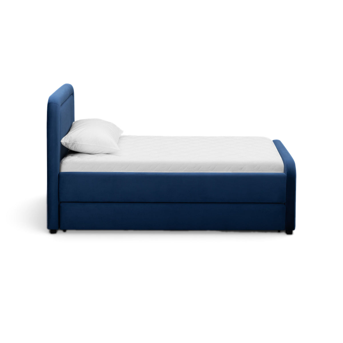 High angle view showing twin mattress accommodation on the Briella primary bed
