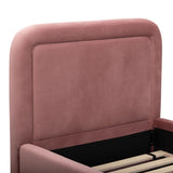 Close-up of durable caster wheels on the underside of the Briella trundle frame