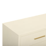Dani 62" Cream Faux Shagreen 6-Drawer Dresser - View 5